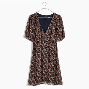 Orchard Flutter-Sleeve Dress in Prairie Blossom